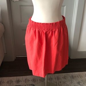 NWOT J.Crew Factory pull on skirt coral size 14